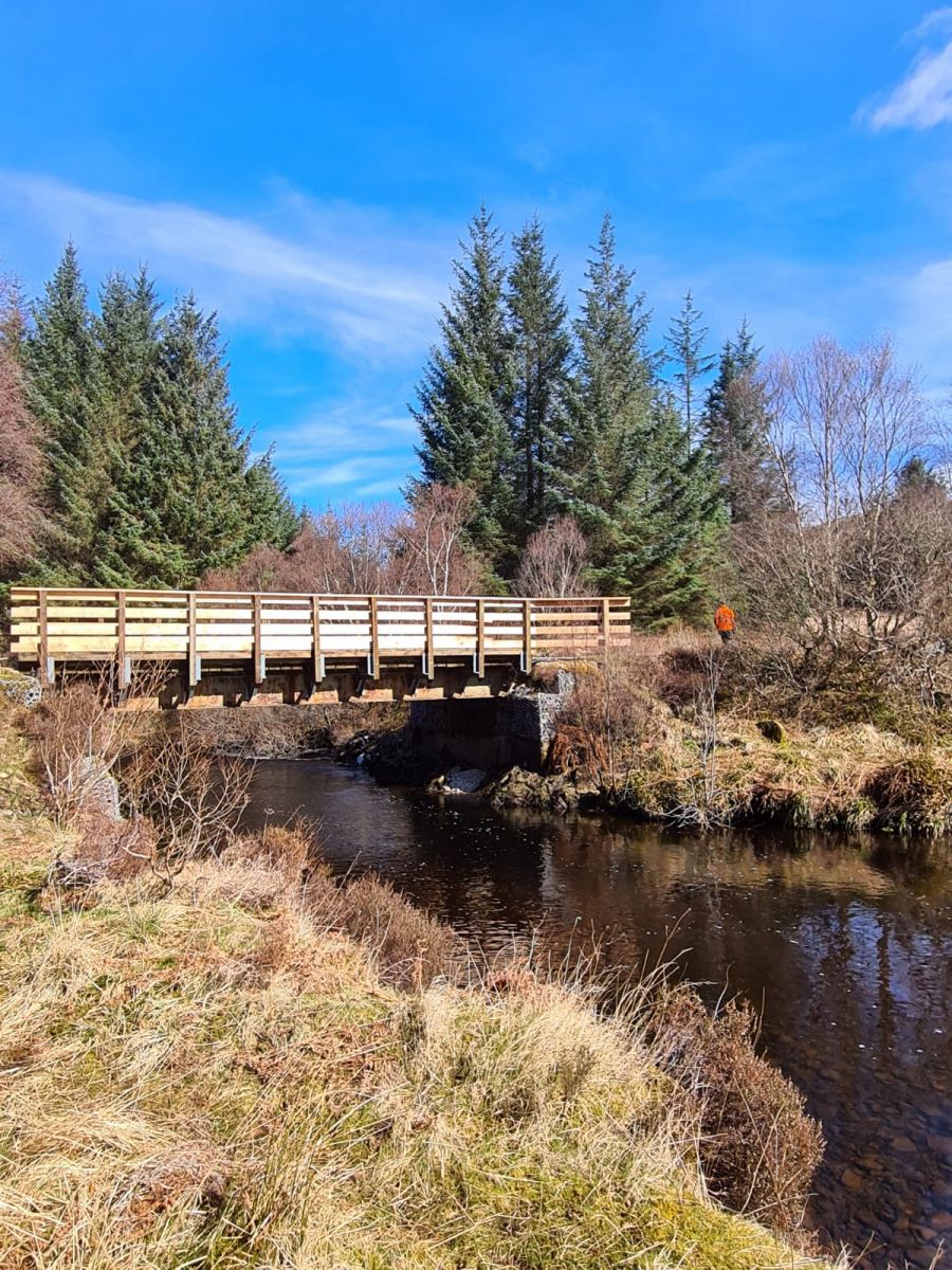 Side View of a wooden Bridge after construction by MAM Contracting